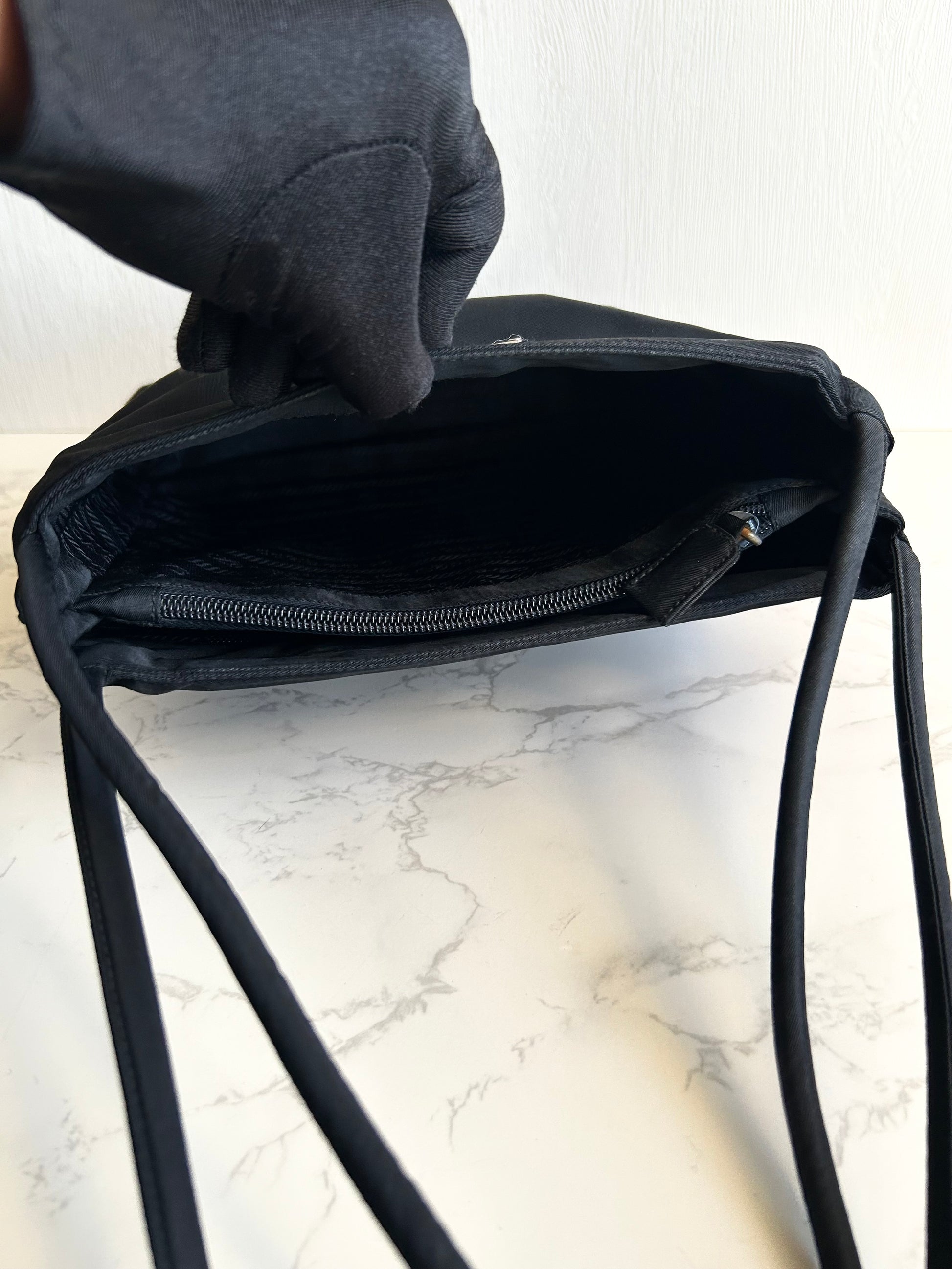 【LA LUNE】Second-hand Prada black shoulder bag/small tote bag