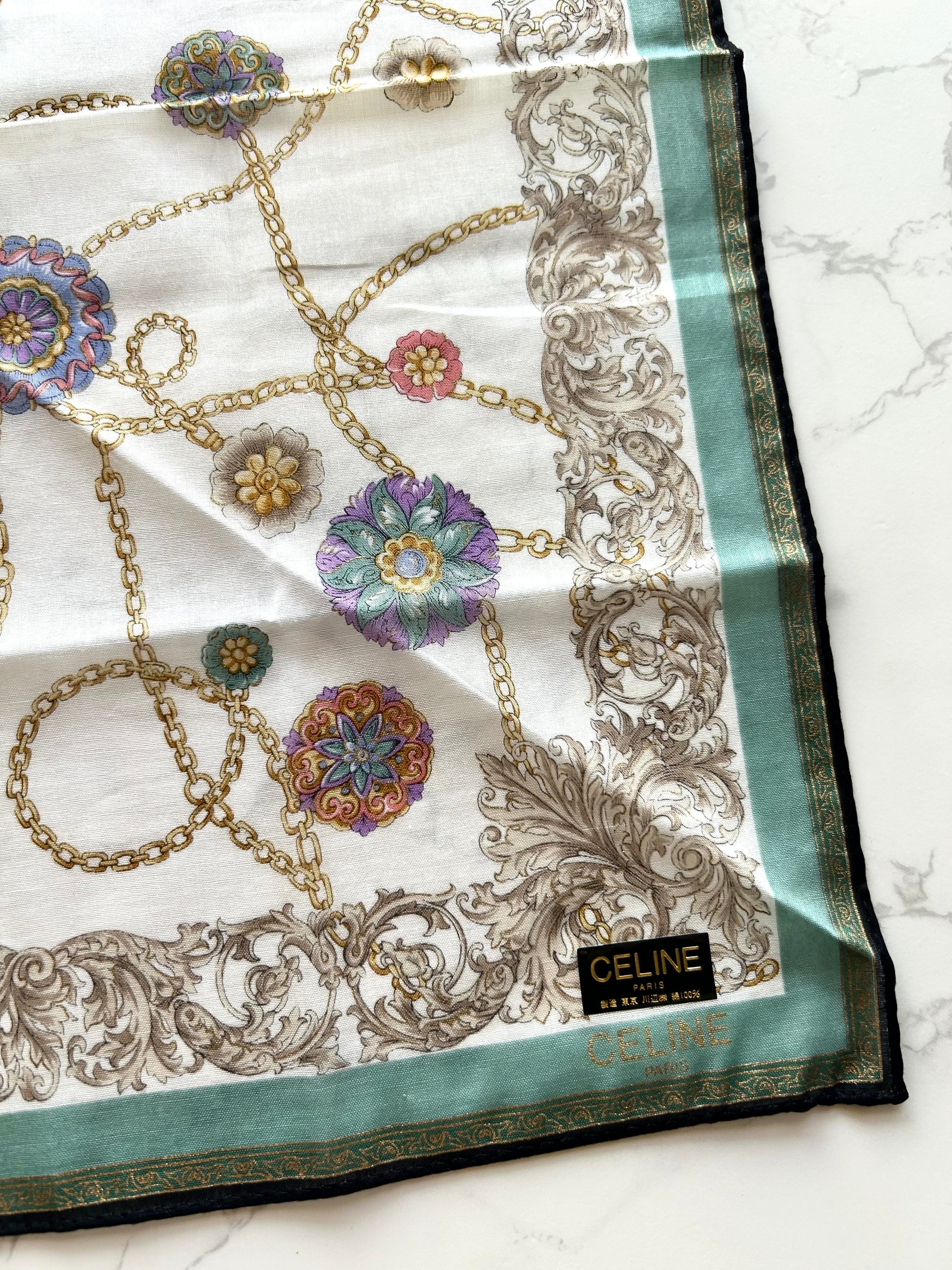 CELINE 中古方型絲巾（約46x46cm)（隨機款式）· 新春禮品