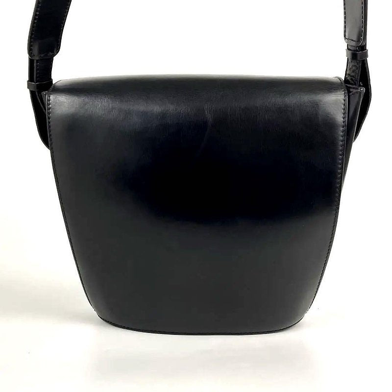 CELINE rare black gold ring leather French fry small bag / side backpack / oblique backpack