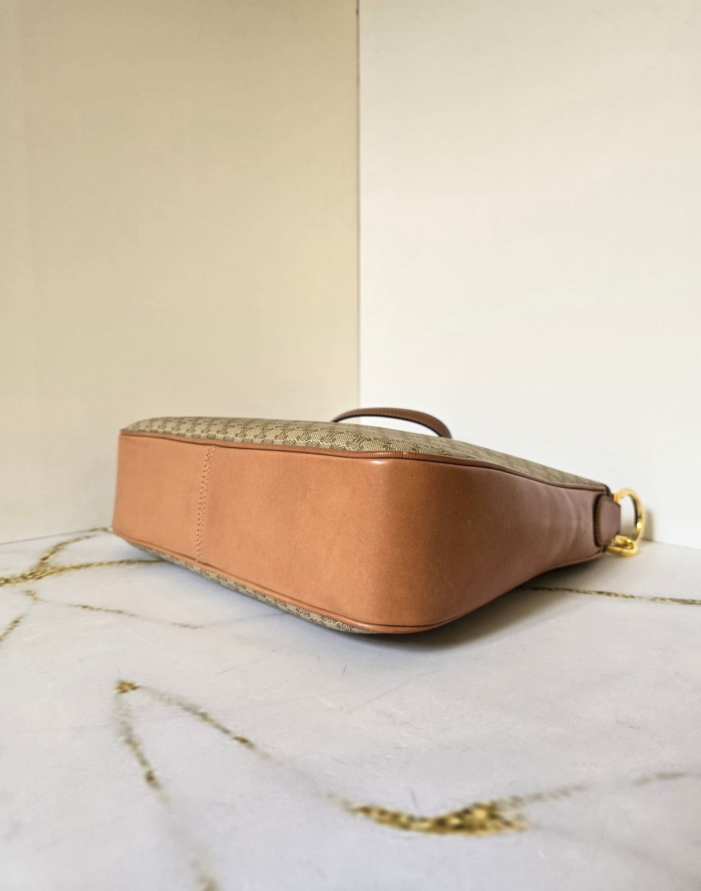 Celine 凱旋門旋轉扣老花流浪包 側背包 斜背包 中古包