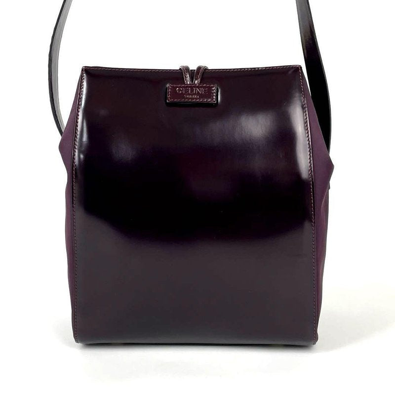 CELINE rare black and purple planet side bag / oblique bag