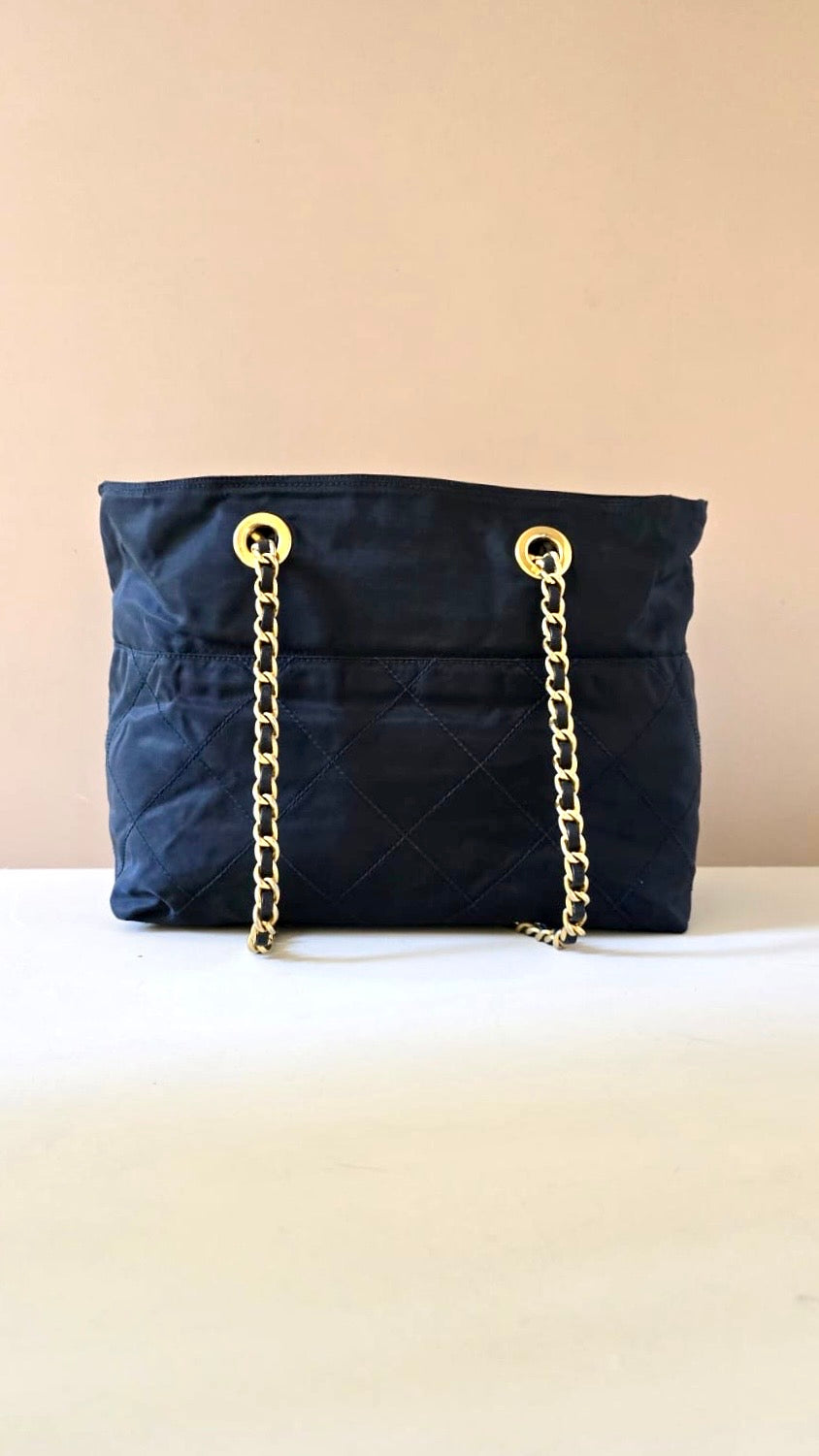 Prada降落傘鏈子側背包/單肩包/托特包