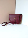 CHRISTIAN DIOR rare burgundy gold saddle Bobby small bag/shoulder bag/side bag/oblique bag