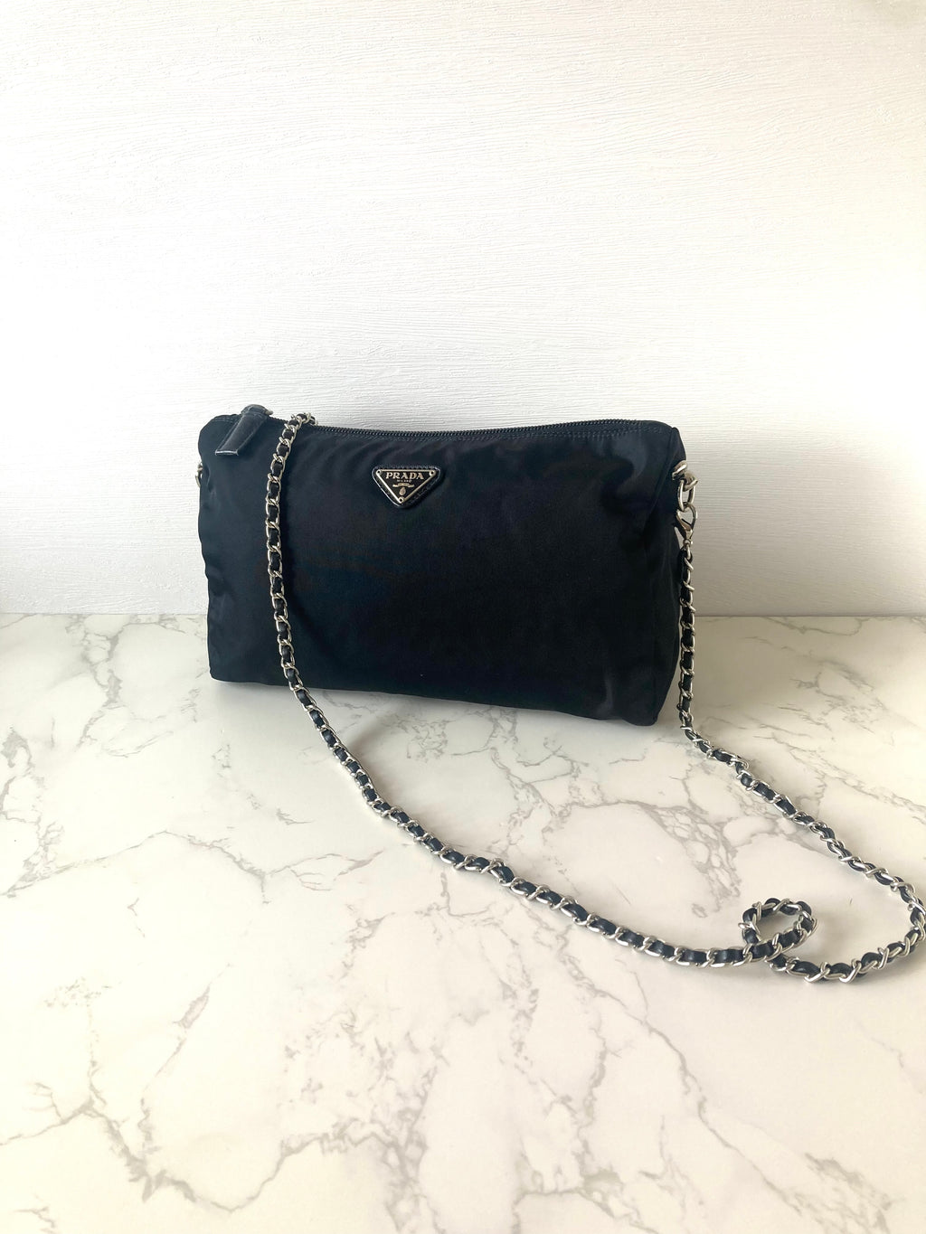 PRADA Tessuto Nylon Black Mini Two-way Crossbody / Pouch Bag