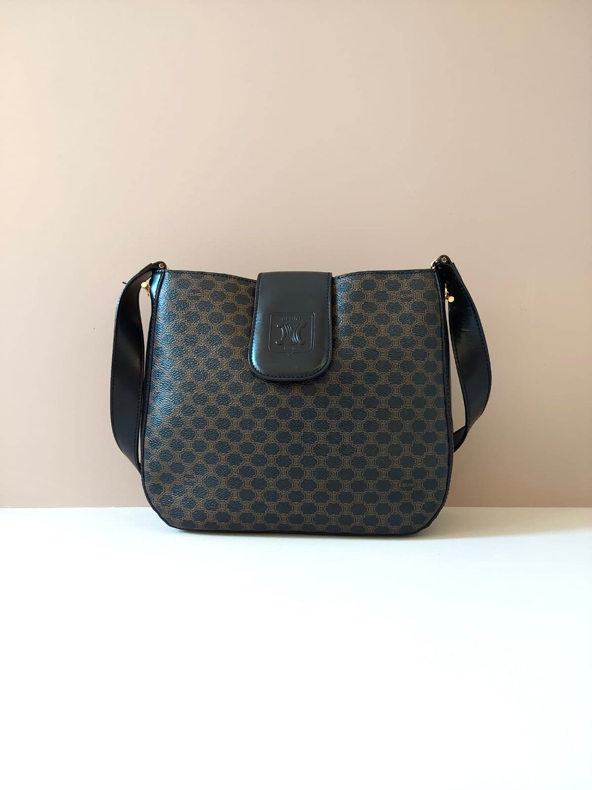 Celine Black Monogram Hobo Shoulder Bag/Side Bag