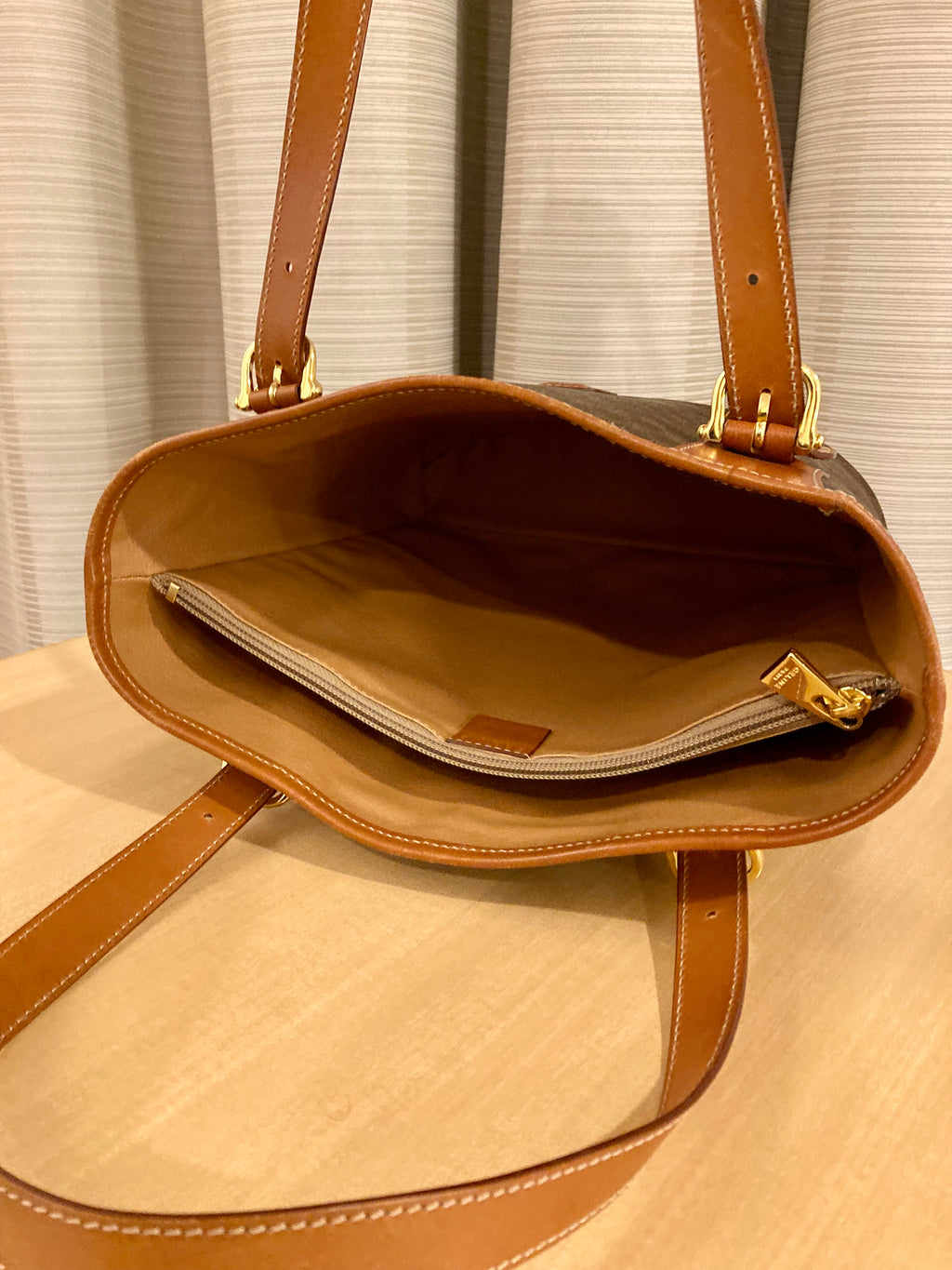 CELINE Brown Macadam Small Tote