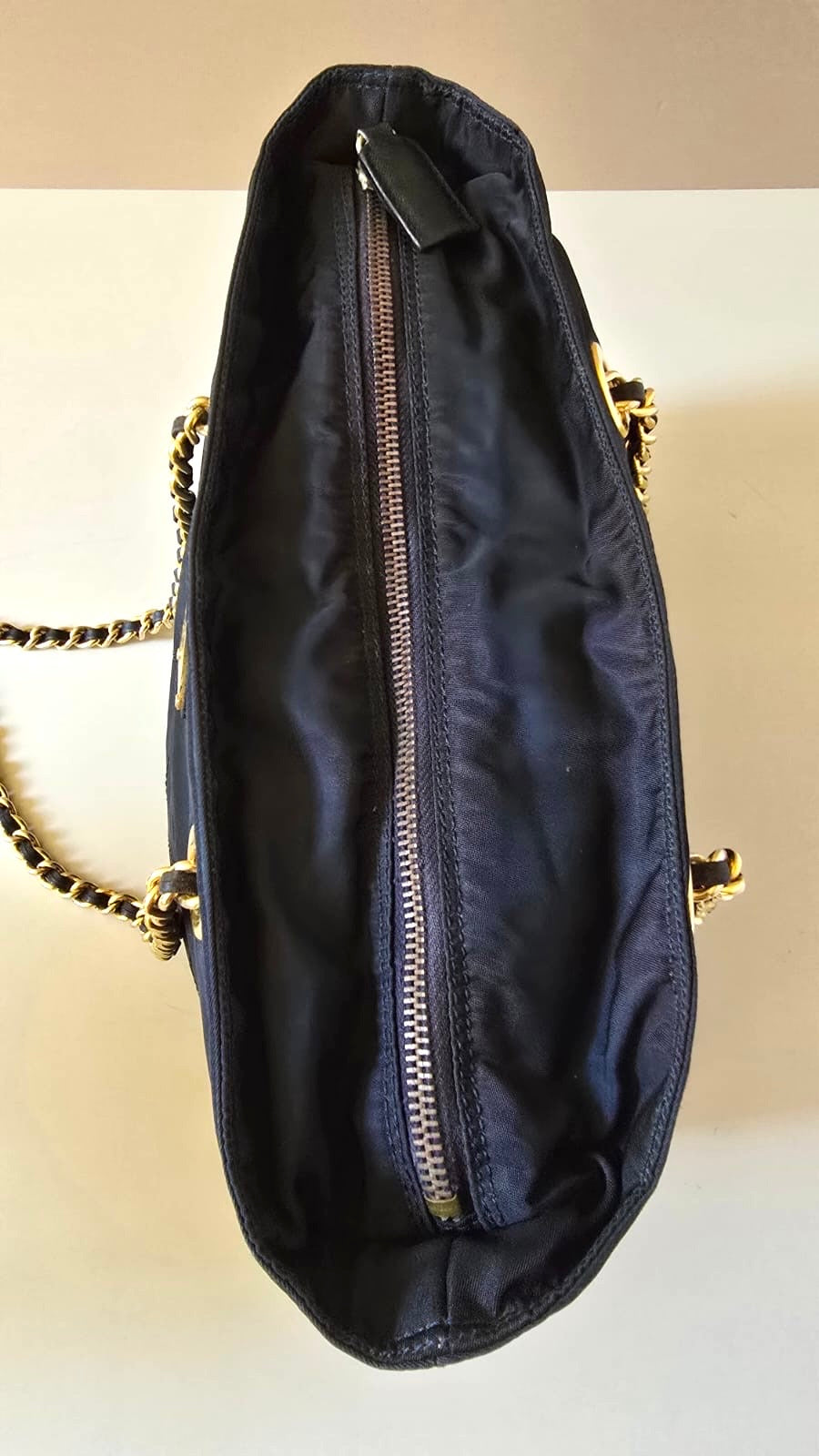Prada Rare Midnight Blue Chain Shoulder Bag/Tote Bag