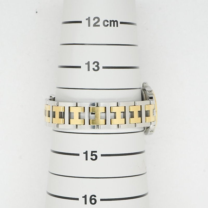 HERMES Clipper Gold and Silver H Buckle Chain Strap Unisex Watch