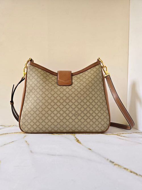 Celine 凱旋門旋轉扣老花流浪包 側背包 斜背包 中古包