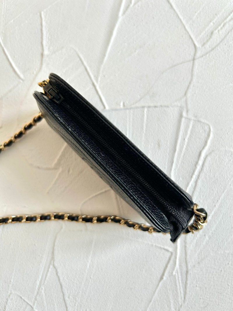Chanel Black Caviar Leather Crossbody Bag/Shoulder Bag