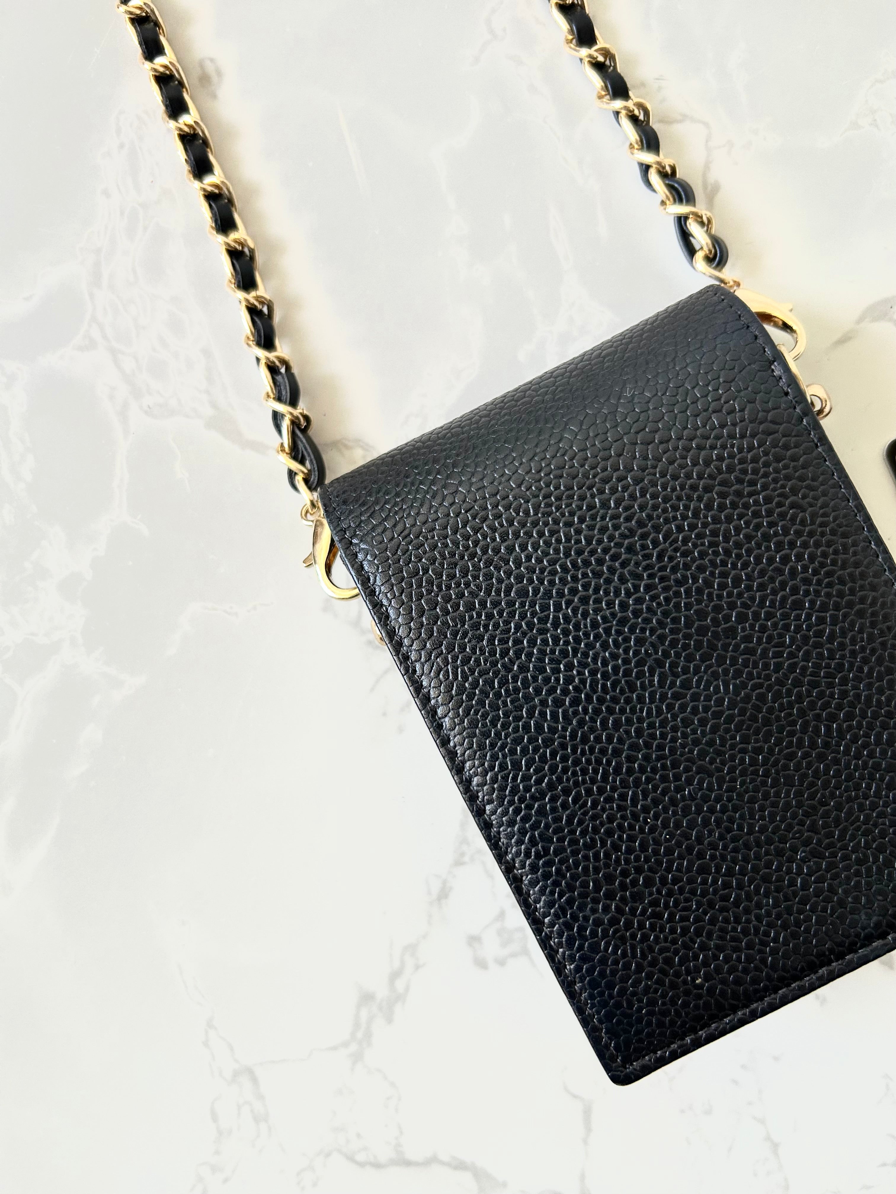 CHANEL Black Caviar Mini Crossbody Bag/Side Bag
