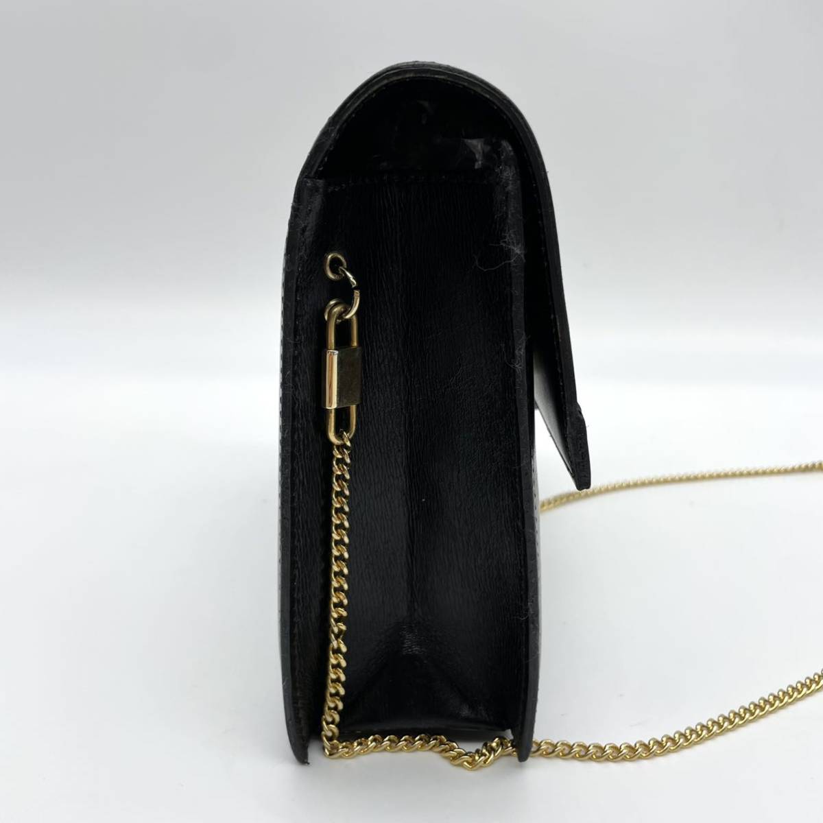 CHRISTIAN DIOR Black x Gold Minimalist Chain Bag