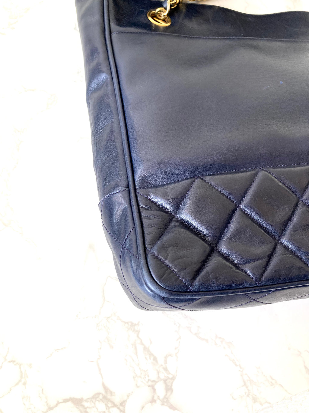CHANEL Metalasse Black x Gold Chain Tote Bag