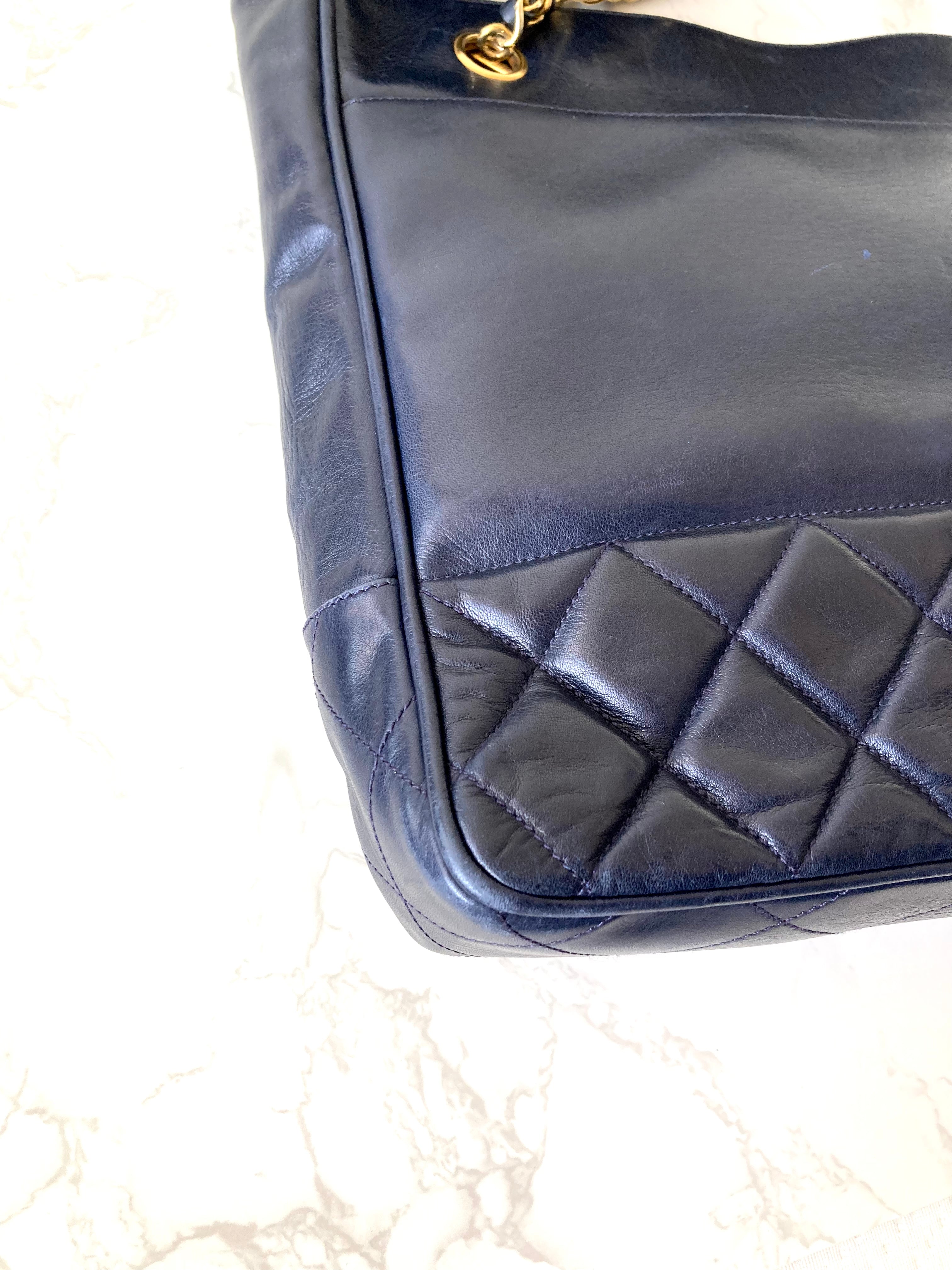 CHANEL Metalasse Black x Gold Chain Tote Bag