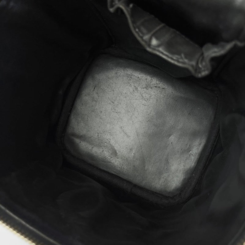 CHANEL Rare Vertical Black Caviar Leather Vanity Box/Side Bag/Messenger Bag/Clutch