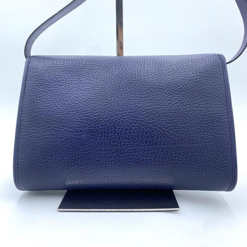 CHRISTIAN DIOR 稀有靛藍色金蛋皮革側背包/斜背包