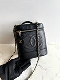 Chanel Black Caviar Cosmetic Box Bag Crossbody Bag Side Bag Shoulder Bag