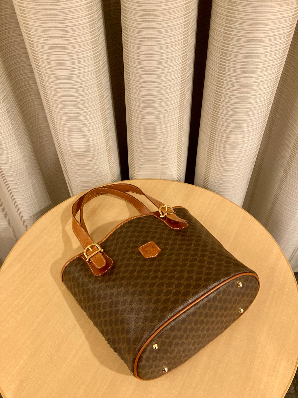 CELINE Brown Macadam Small Tote