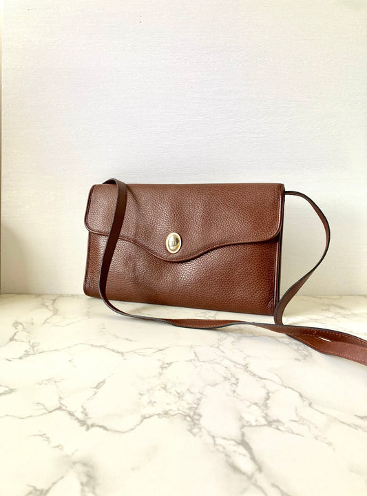 CHRISTIAN DIOR Rare Brown x Gold Egg Crossbody Bag