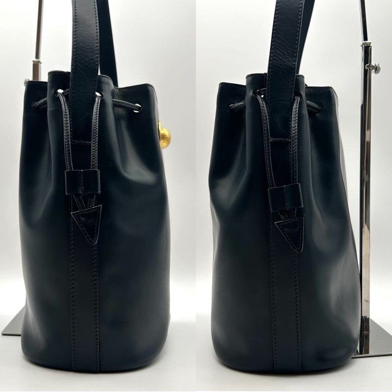 Celine black gold planet bucket bag/side bag/oblique bag