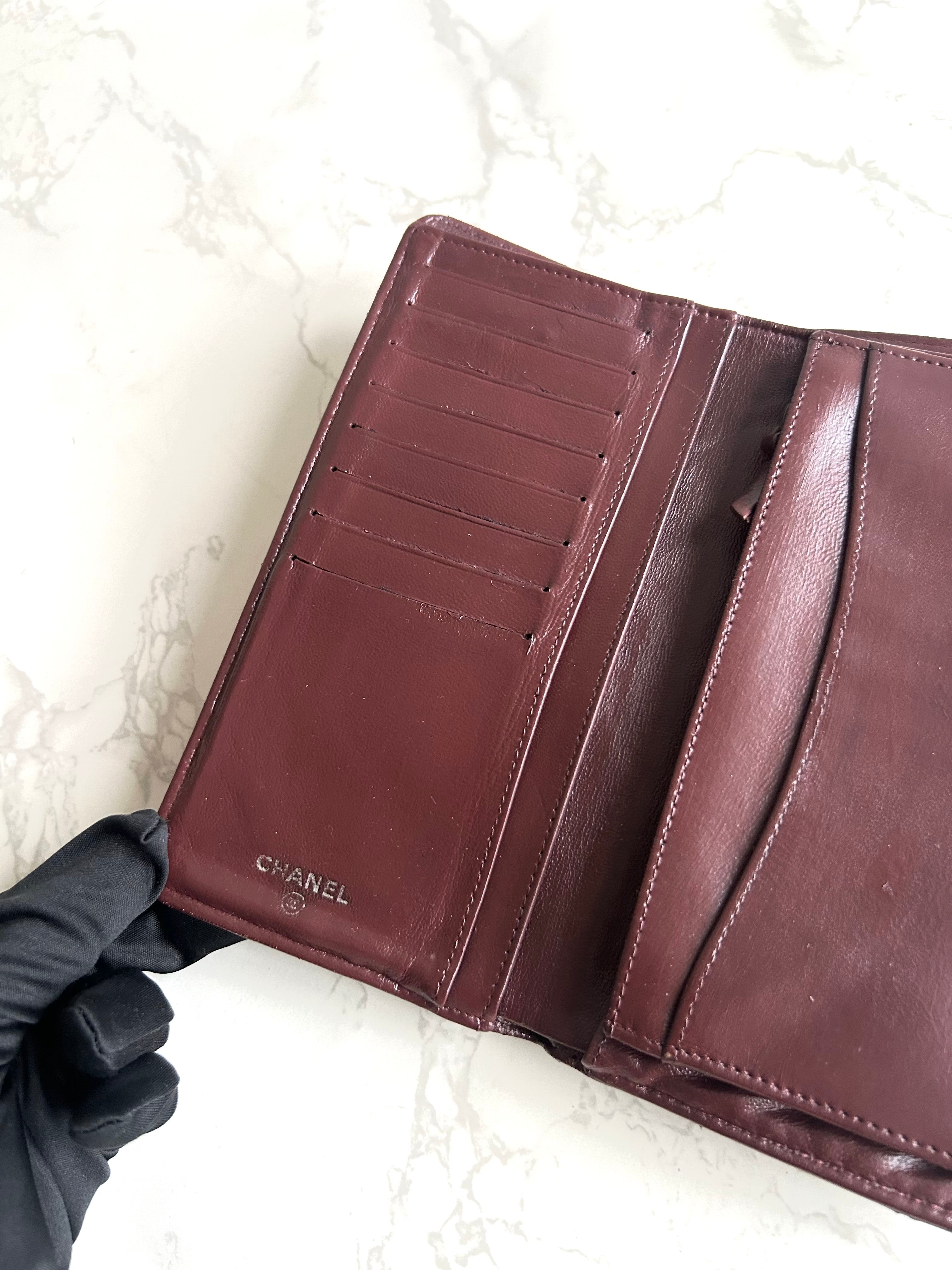 Chanel 黑色銀扣皮革長夾 錢包 皮夾 中古包