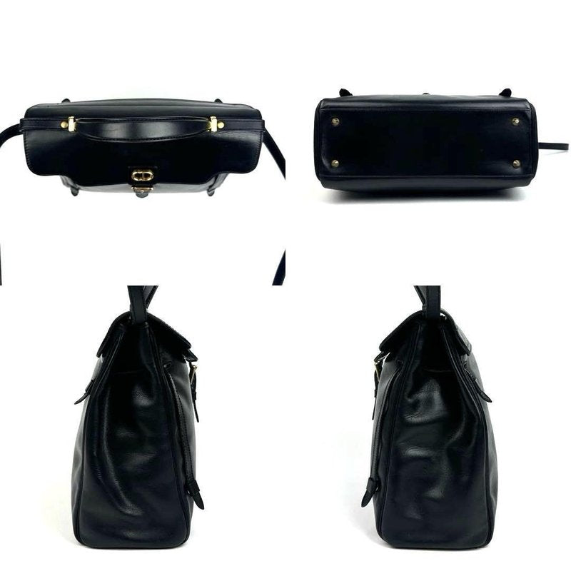 Dior Minimalist Black and Gold Montaigne Two-way Kelly Bag Shoulder Bag Crossbody Bag