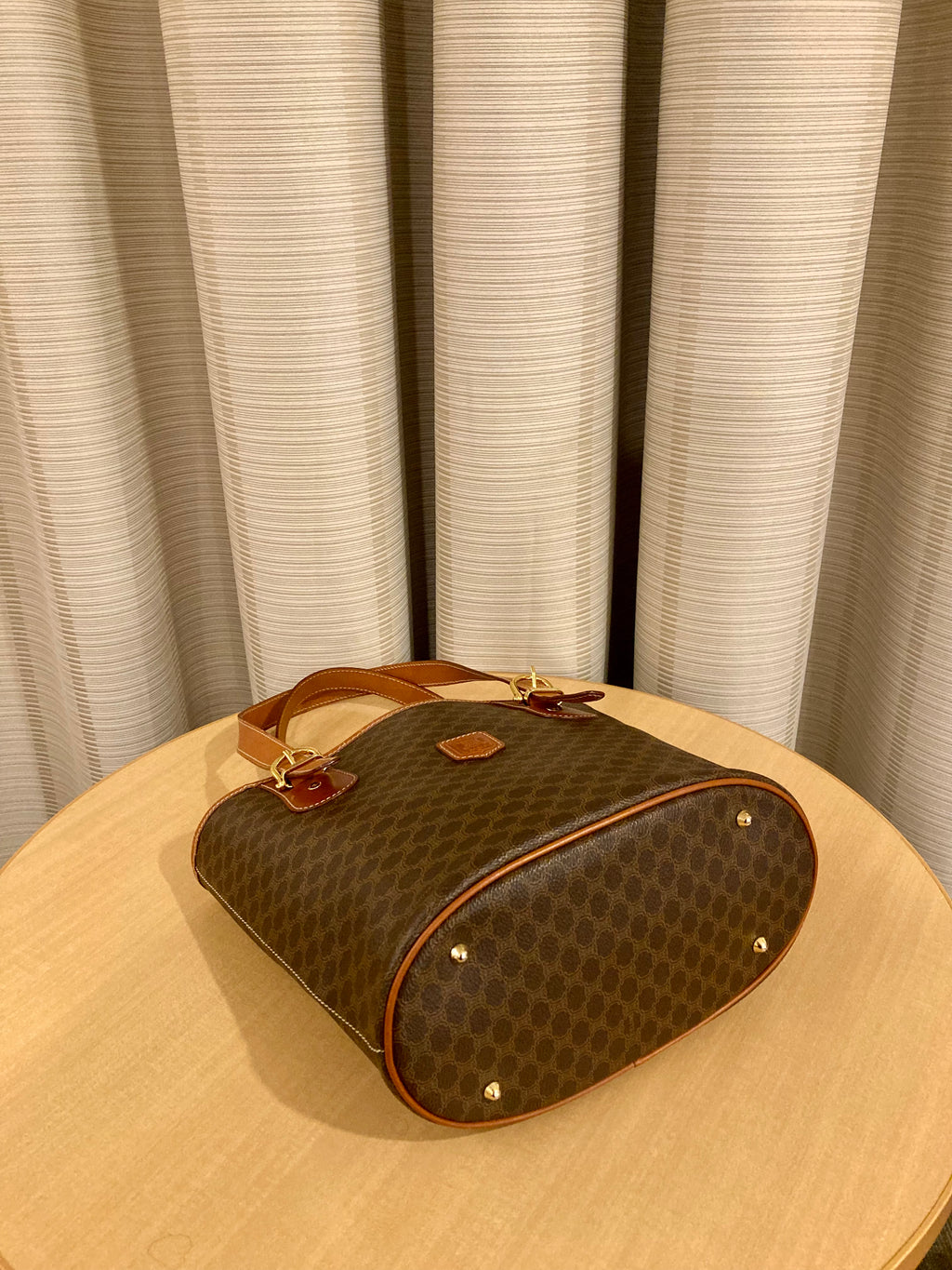 CELINE Brown Macadam Small Tote