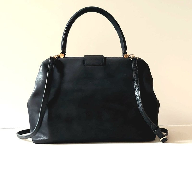 Celine black gold planet doctor bag/handbag/side bag/oblique bag