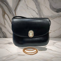 CELINE Rotating Planet Black Leather Tofu Small Bag Side Bag/Slant Bag - Japanese Second-hand Vintage