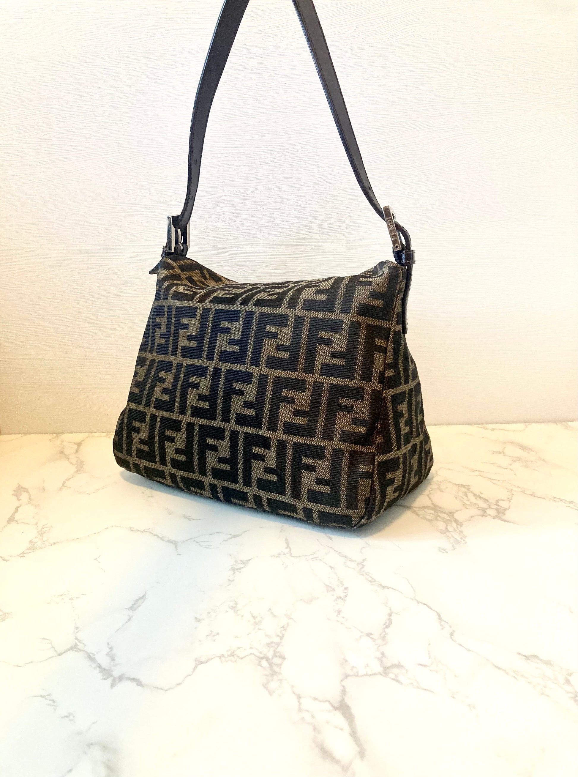 FENDI Zucca Monogram Shoulder Bag