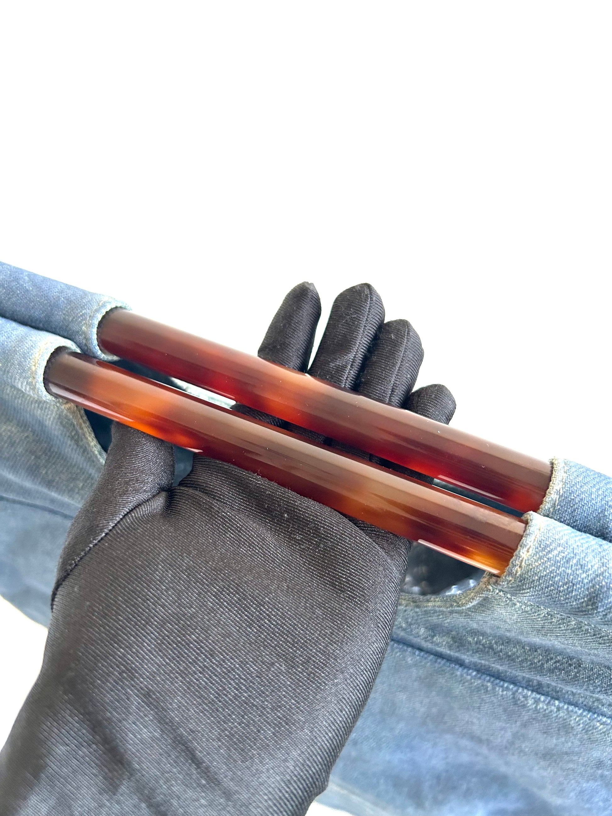 稀有CHANEL牛仔布玳瑁手柄托特包/手挽袋