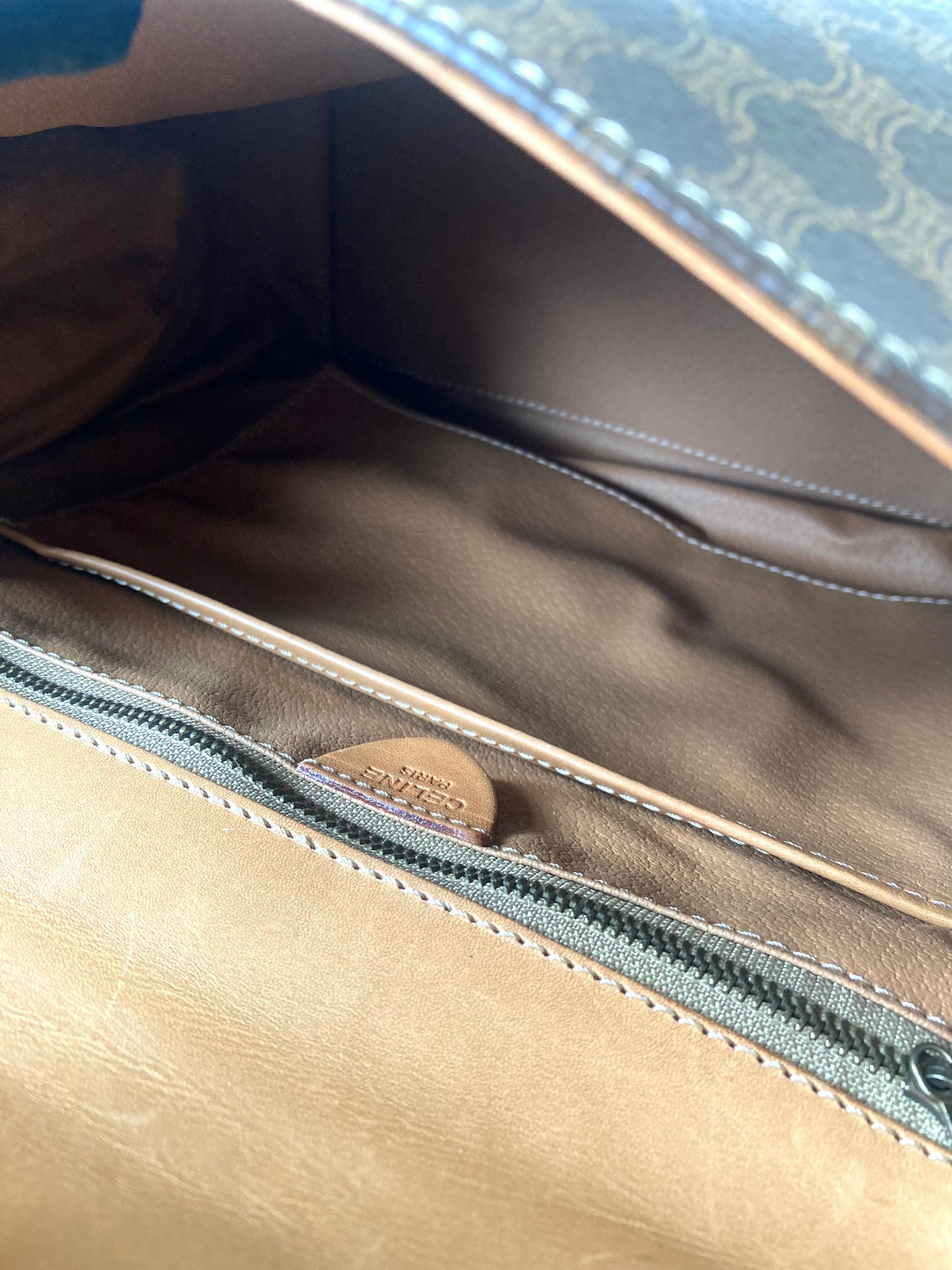 CELINE Two-way Kelly Monogram Handbag / Crossbody Bag