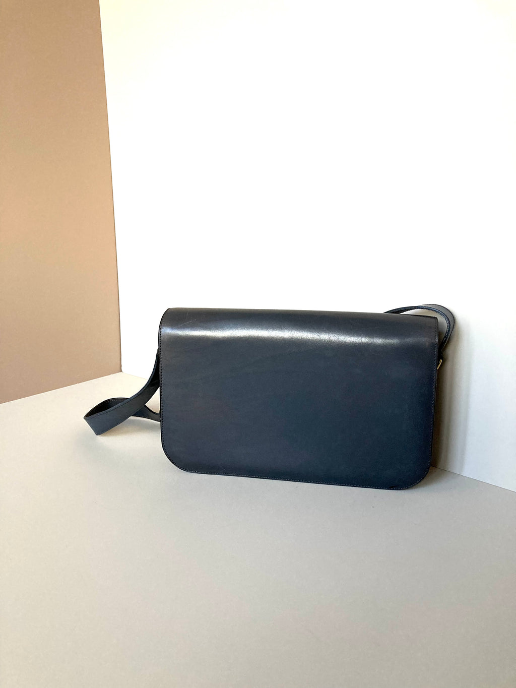 CELINE Black x Gold Horse Carriage Crossbody Bag