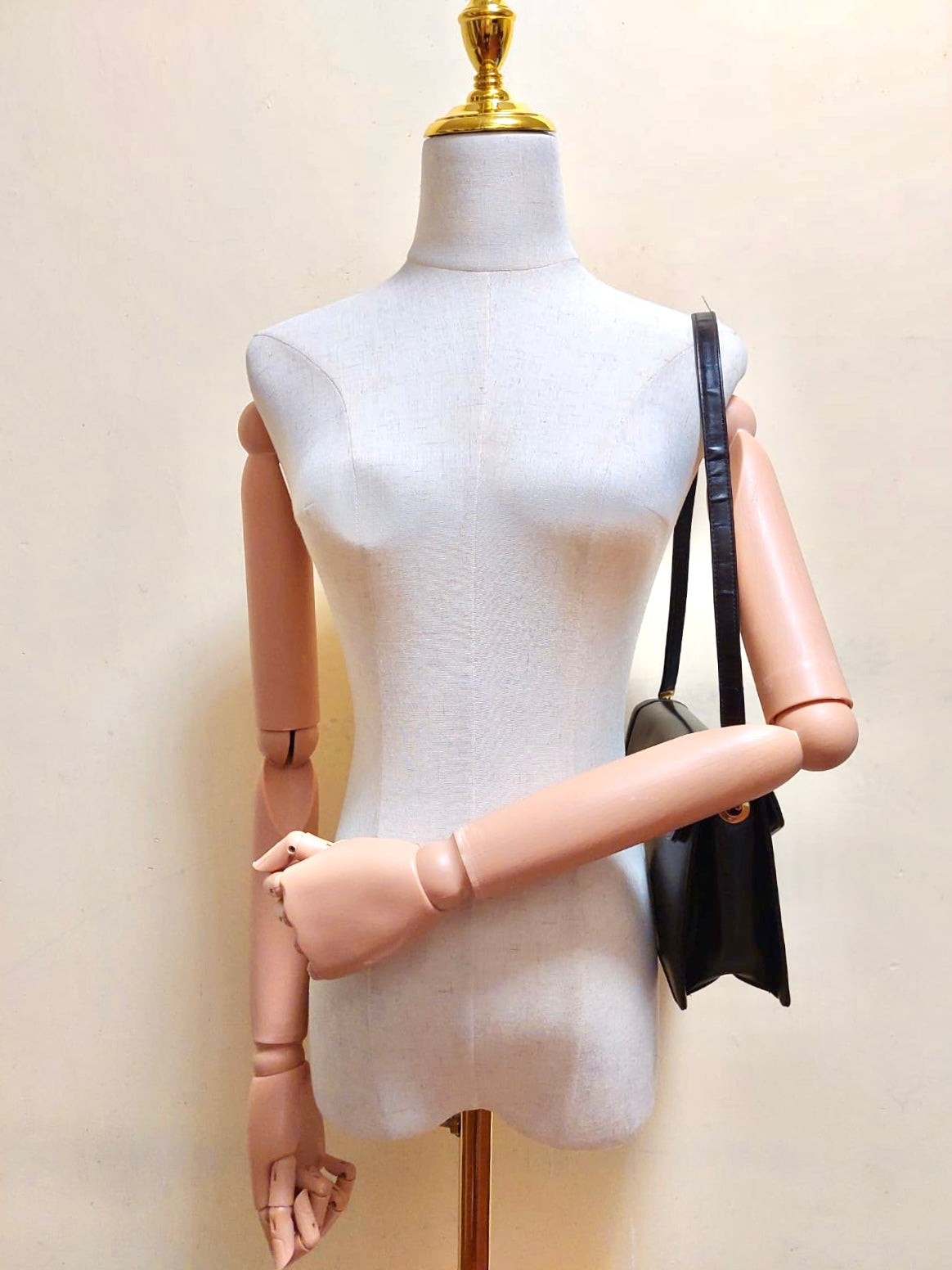 CHRISTIAN DIOR Rare Brown Leather Accordion/Envelope Bag/Shoulder Bag