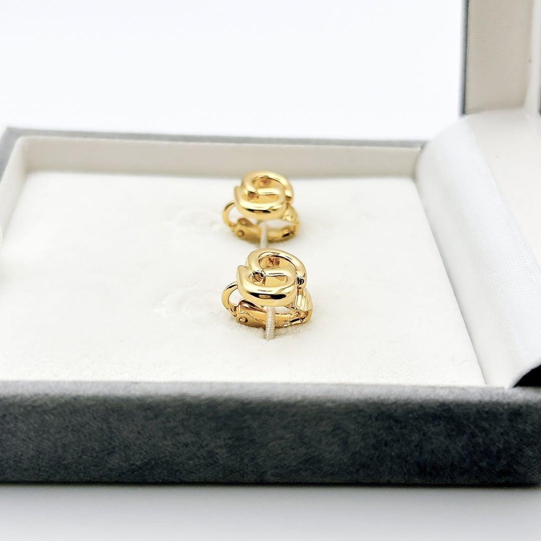 CHRISTIAN DIOR CD Logo Clip Earrings - With original box