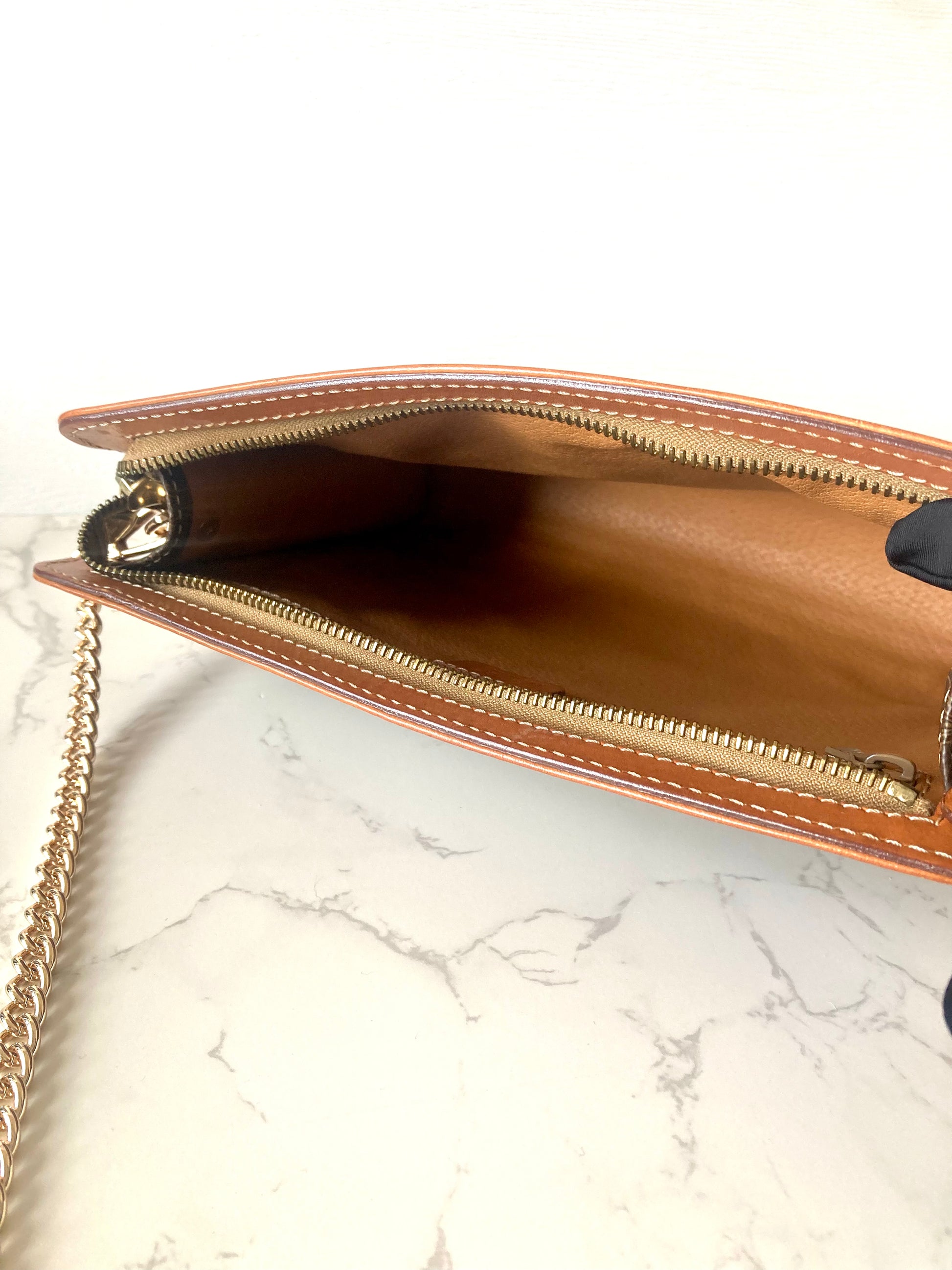 CELINE Brown Macadam Monogram Two-way Shoulder Bag