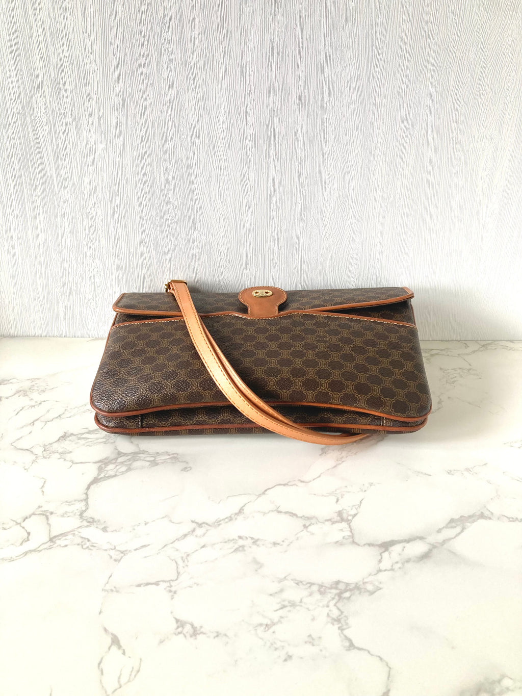 CELINE Rare Macadam Monogram Envelope Two-way Bag