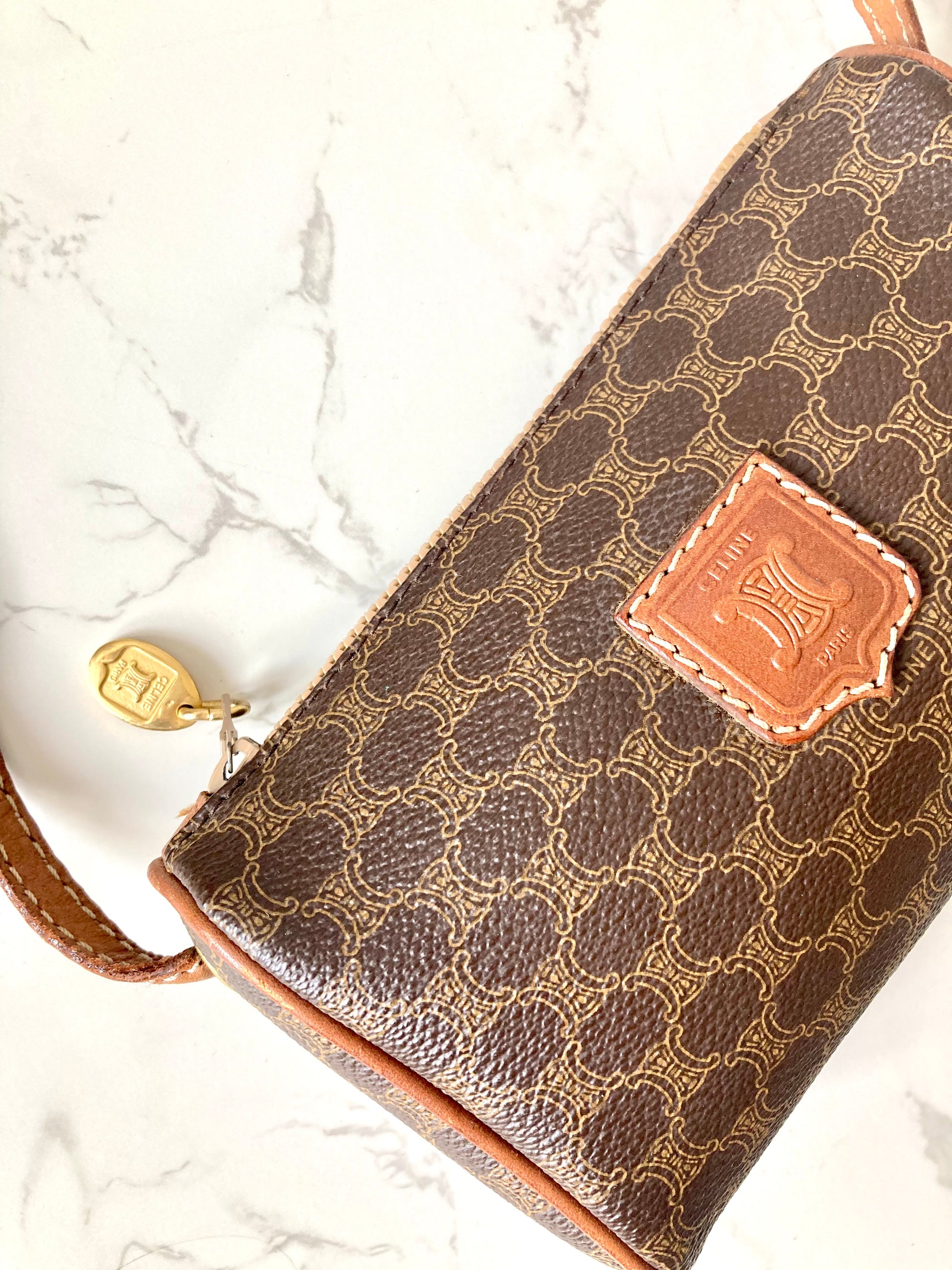 CELINE Rare Macadam Monogram Mini Crossbody