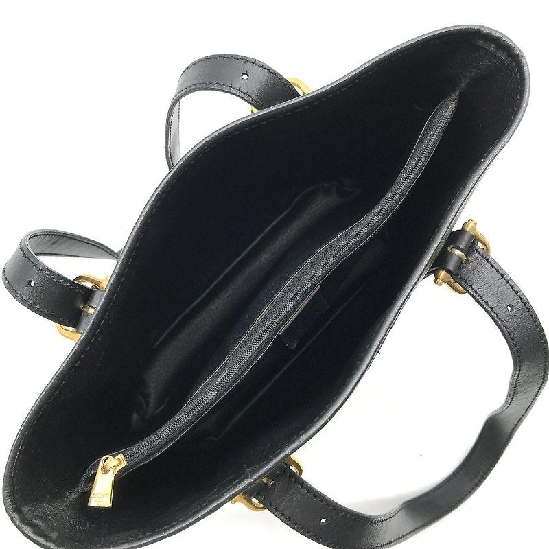 CELINE black monogram leather tote bag/side bag/handbag
