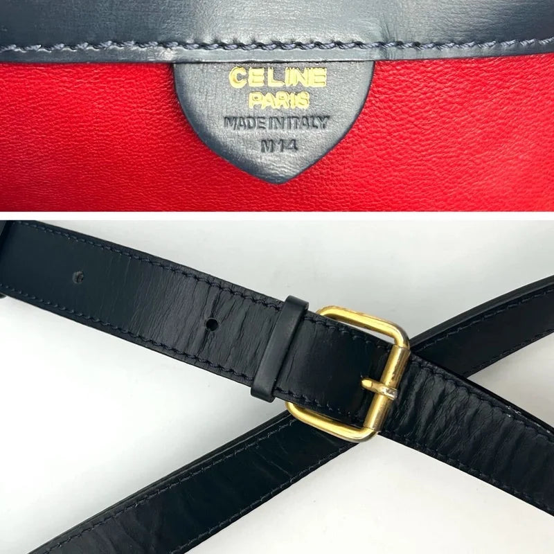 Celine black gold planet bucket bag/side bag/oblique bag