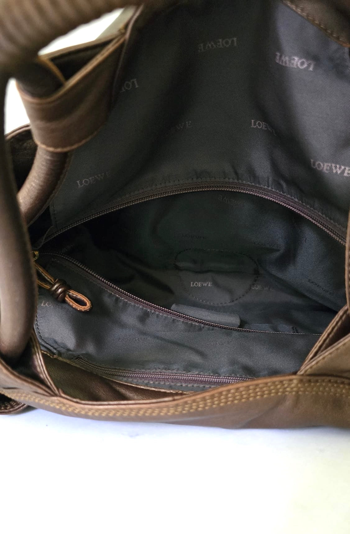 Loewe Used Coffee Brown Nappa Cloud Bag Shoulder Bag