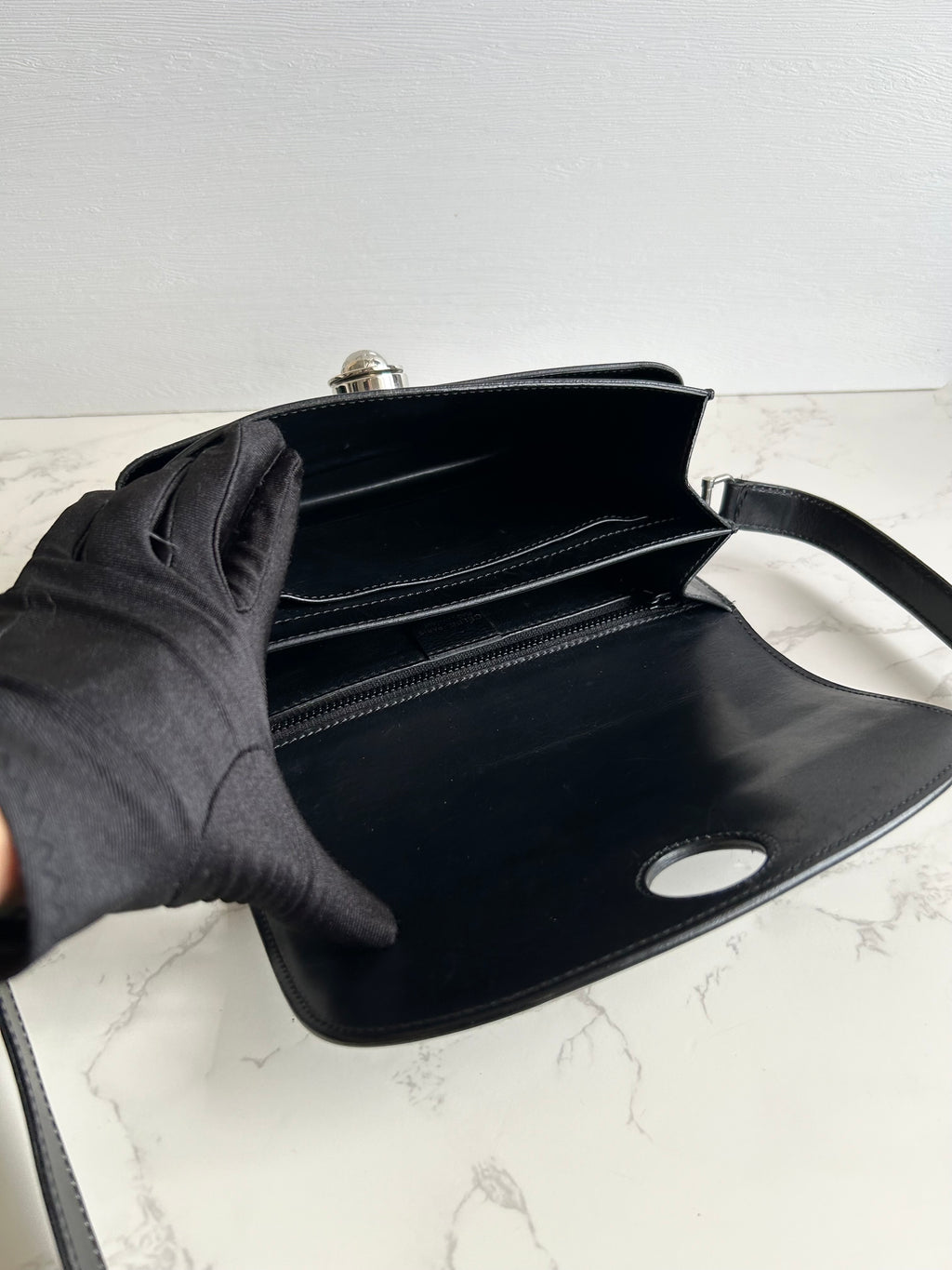 CELINE Rare Moving Planet Black Tofu Side Bag/Slant Bag