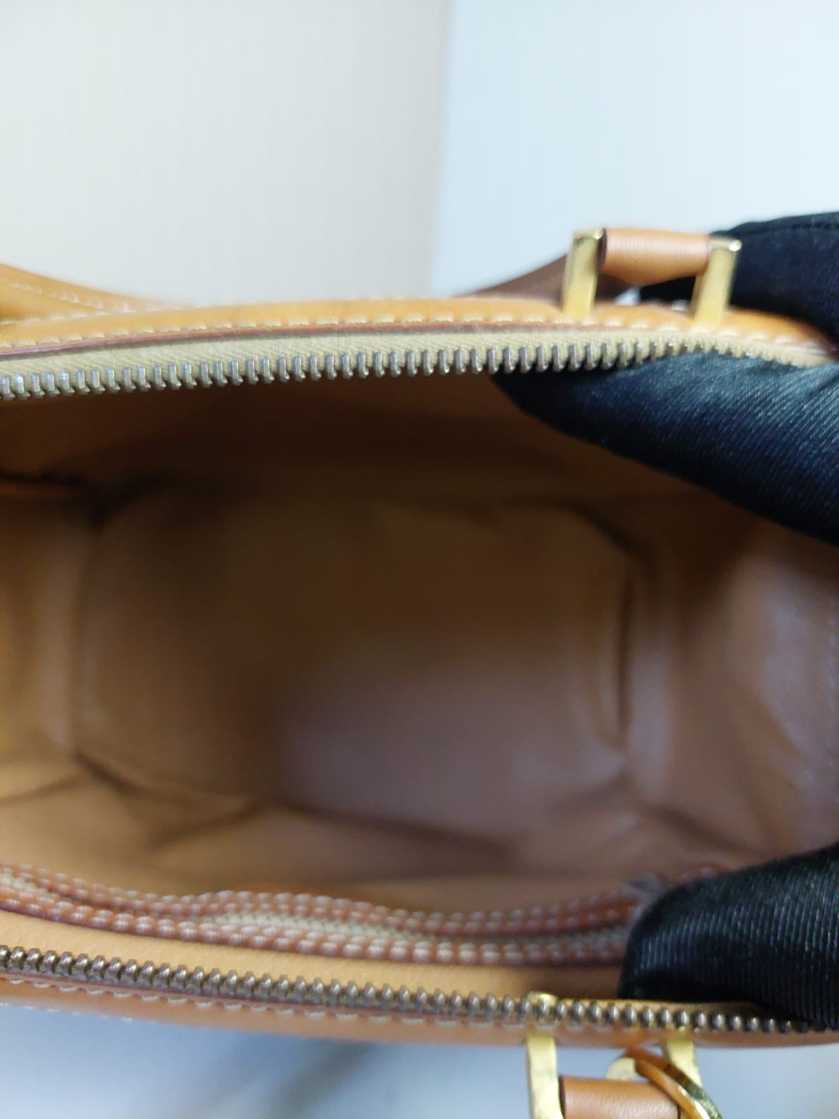 CELINE Brown Old Flower Leather Boston Bucket Bag/Side Bag/Handbag