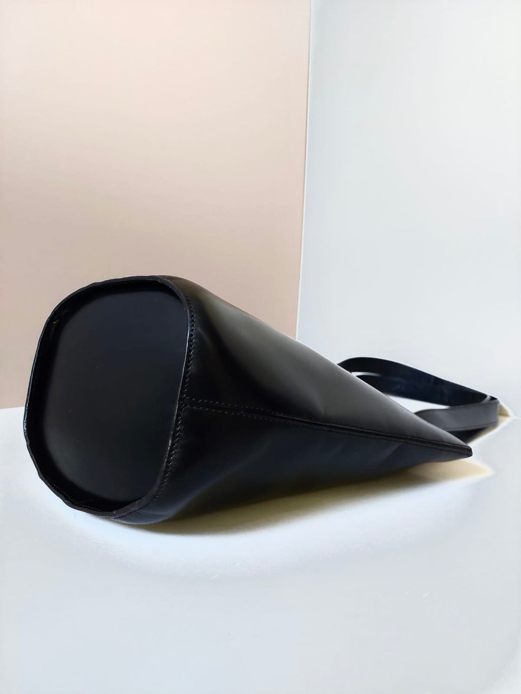 CELINE rare black and gold planet tote barrel bag / side backpack / handbag