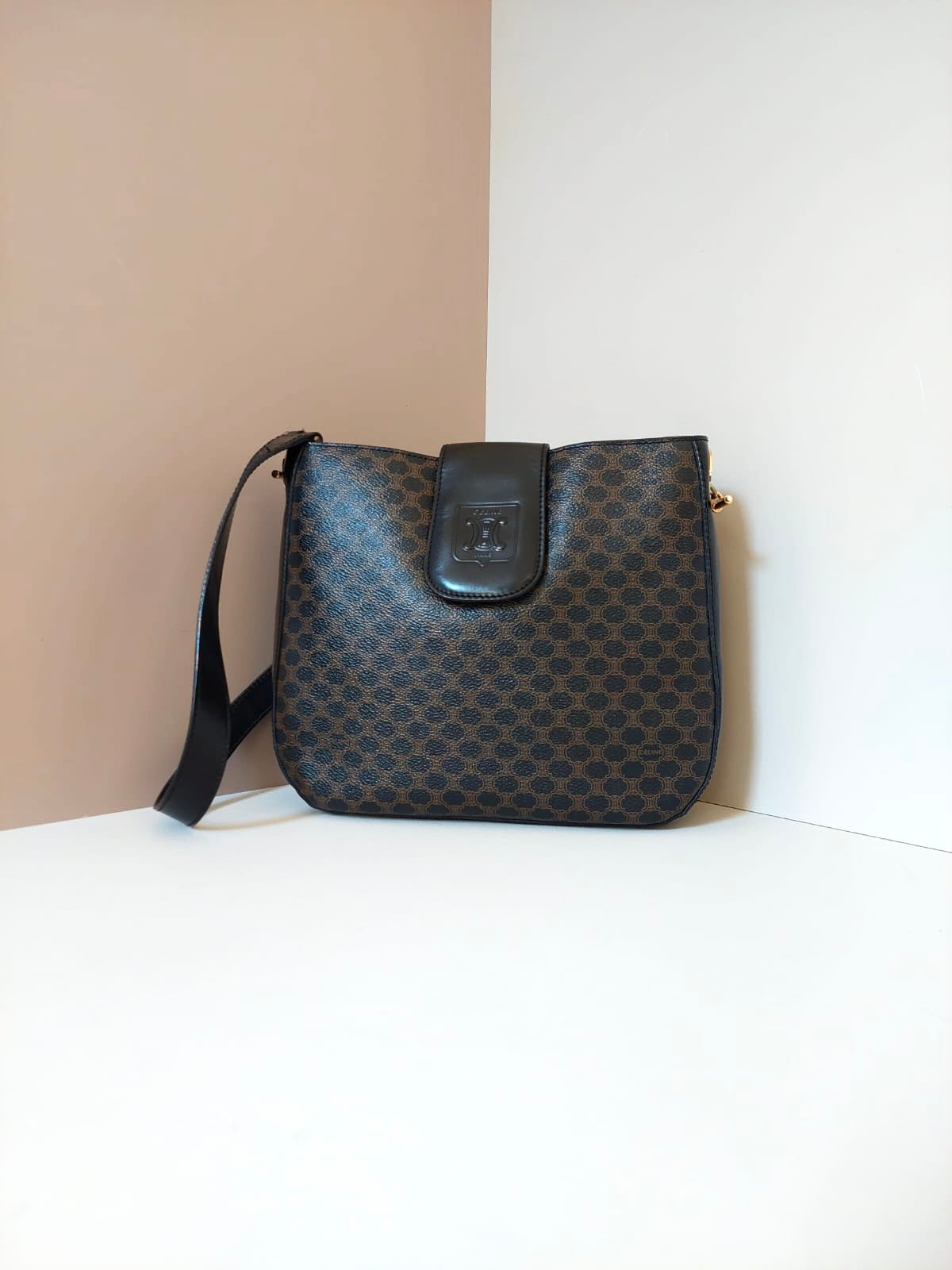 Celine Black Monogram Hobo Shoulder Bag/Side Bag