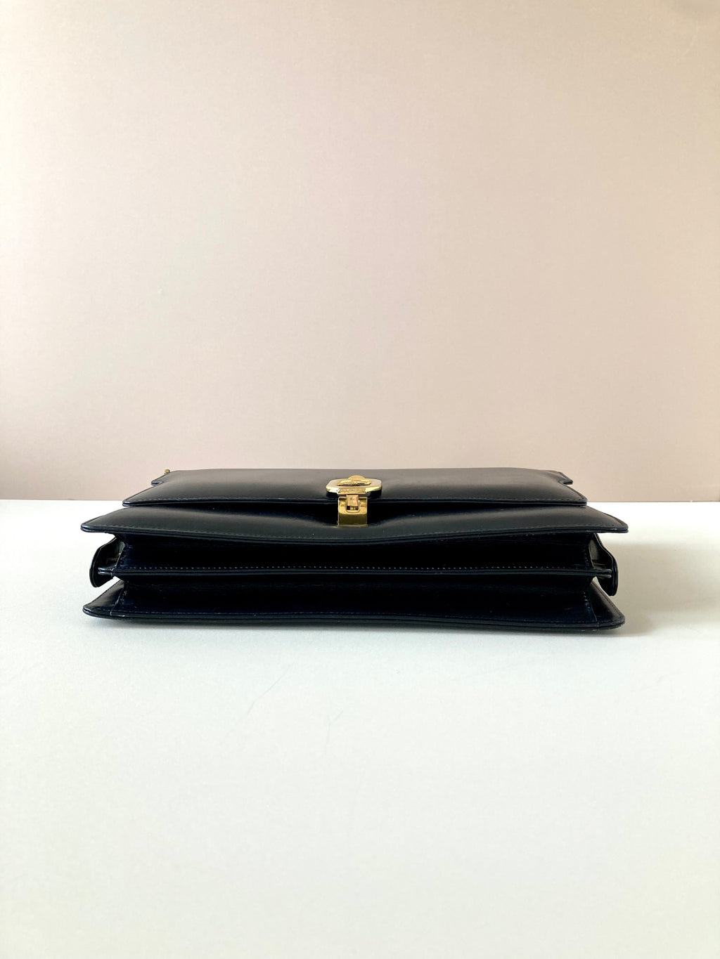 CELINE Black x Gold Horse Carriage Crossbody Bag