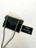 CHANEL Black Envelope Woc Small Bag/Side Bag/Messenger Bag/Clutch Bag/Wallet Clip