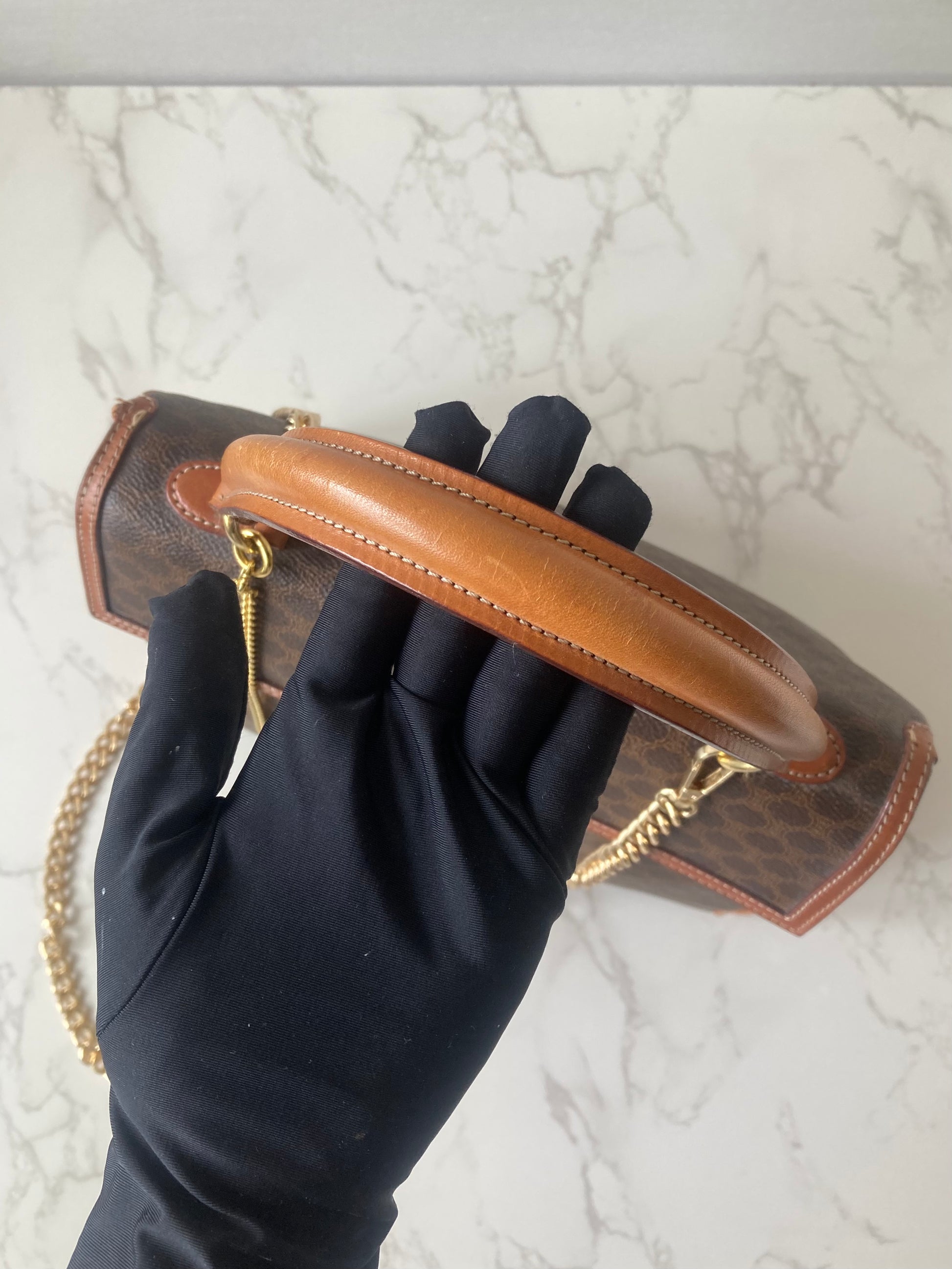 CELINE Two-way Kelly Monogram Handbag / Crossbody Bag
