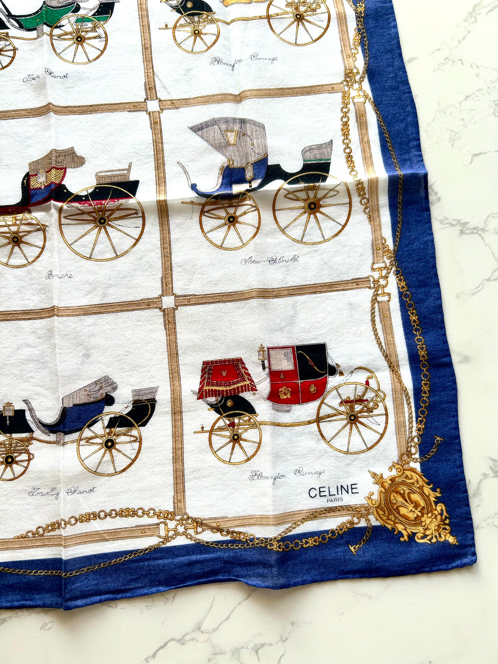 CELINE 中古方型絲巾（約46x46cm)（隨機款式）· 新春禮品