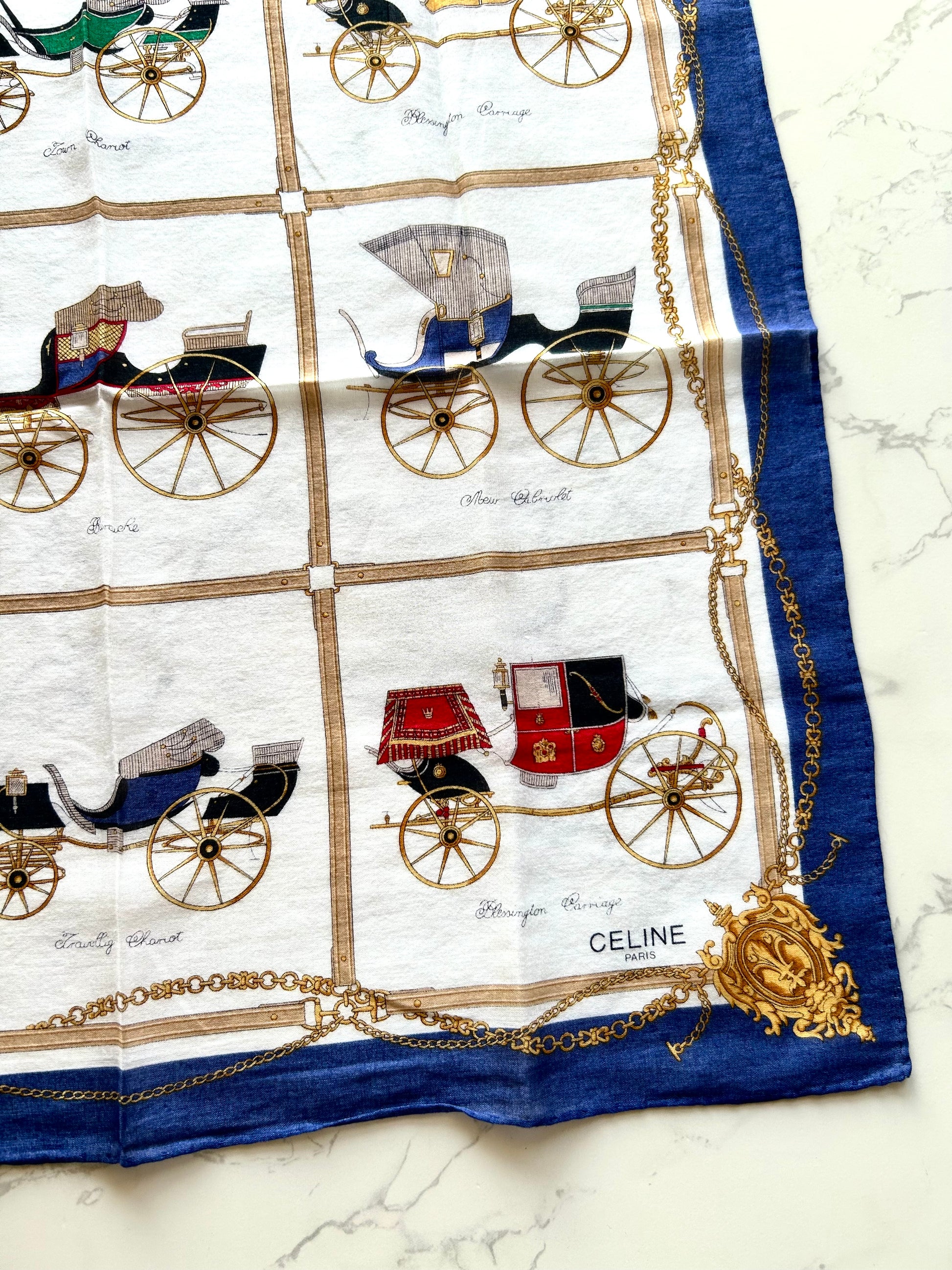 CELINE 中古方型絲巾（約46x46cm)（隨機款式）· 新春禮品